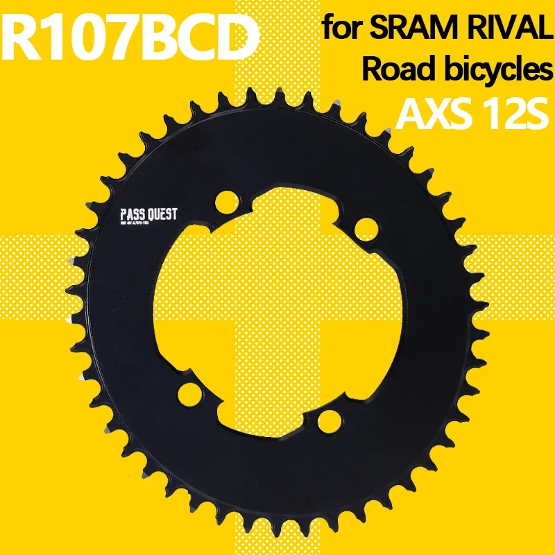 107 Bcd Chainring 36T 38T 40T 42T 44T 46T 48T 50T 52T 54T 56T 58T Oval Road Bike Narrow Wide Chainring for SRAM RIVAL AXS 12S