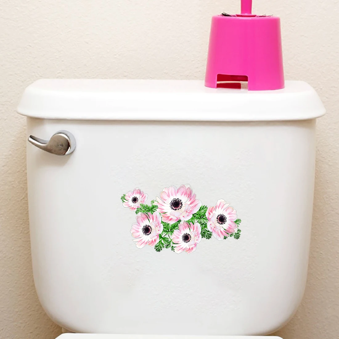 Three Ratels QCF68 Fresh and Natural Little Daisy Art Wall Decal Computer Sticker Waterproof Toilet Sticker Self adhesive