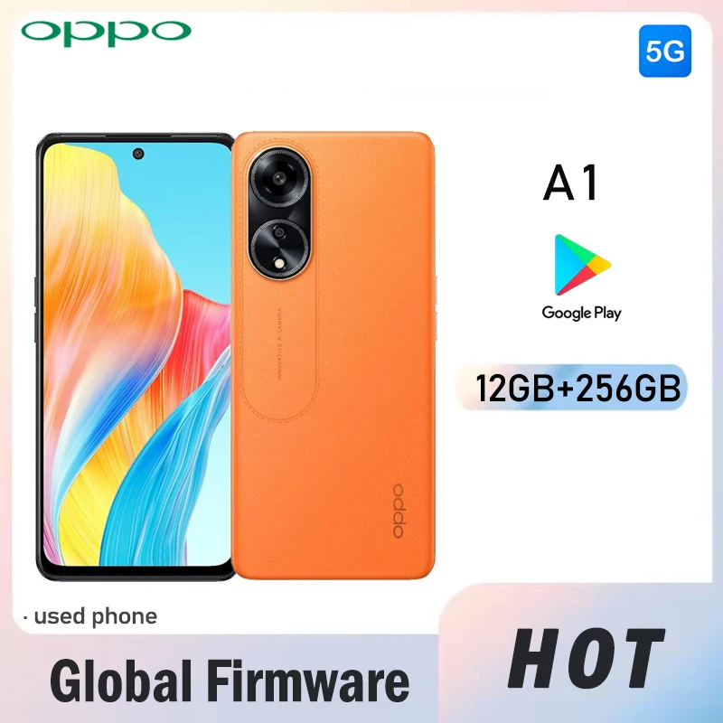 Global Firmware OPPO A1 5G Smartphone CPU Snapdragon® 695 5G ColorOS 13.1 6.72-inch rear camera 50MP 5000 mAh 120Hz used phone