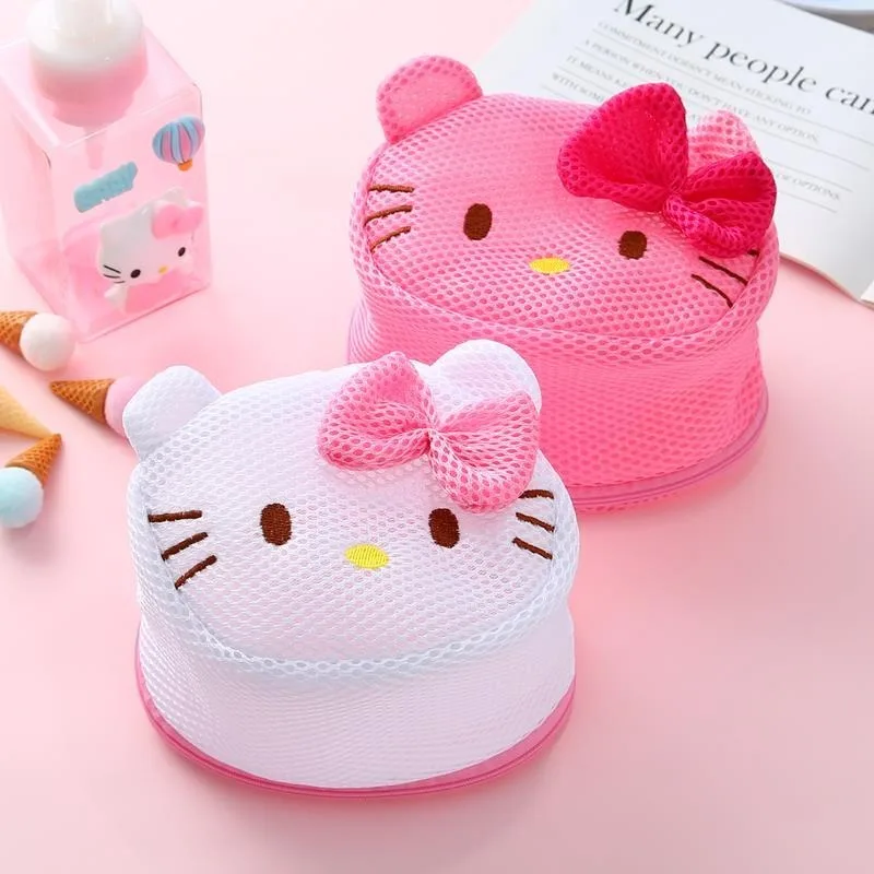 

Милая мультяшная домашняя стиральная машина Sanrio HelloKitty бюстгальтер нижнее белье утолщенная анти-деформация Сетчатая Сумка повседневные принадлежности