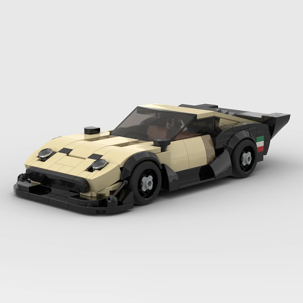 Image of Neue MOC-Geschwindigkeit ​ ​ Serie 1971 Sportwagen – Individuelles Modellbauset – DIY Modulares Auto-Bauspielzeug (Sammlerstück als Geschenk für Erwachsene)