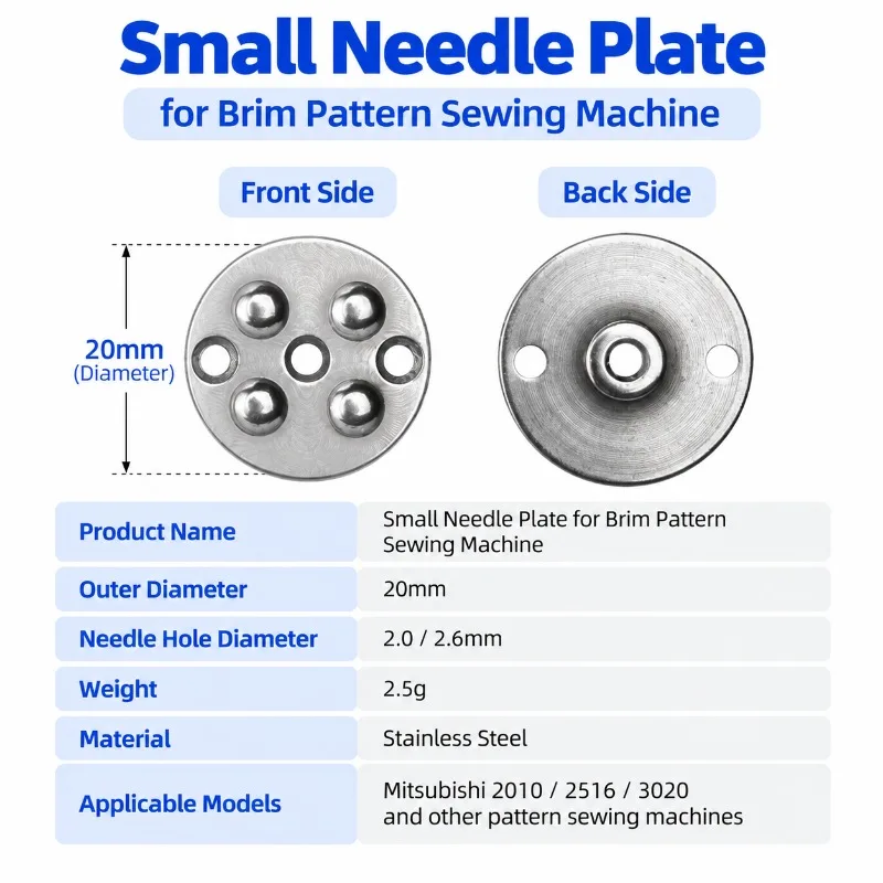 HENVOR 2516 3020 Computerized Pattern Sewing Machine Small Needle Plate, Sewing Machine Spare Parts Accessories