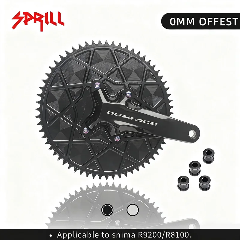 

2026 PASS QUEST Новая полностью закрытая звездочка 110BCD с 4 болтами и положительным отрицательным механизмом для SHIMANO R9200 R8100 54T-66T