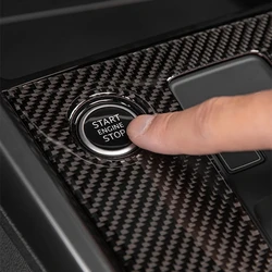 Carbon Fiber Car Console Gearshift Panel Frame Decorative Cover Sticker For Audi A3 8Y 2021 LHD RHD Interior Accessories