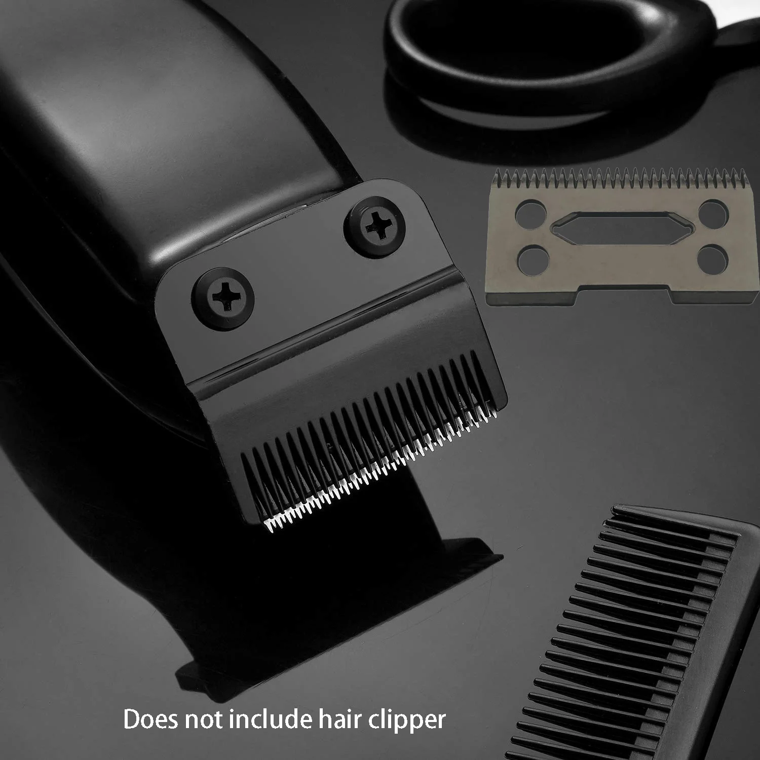 A24P 6 Pcs Ceramic Blade Ceramic Replacement Cutter ,28 Teeth Ceramic Clipper Blade Replacement Cutter 2-Hole Clipper,Black