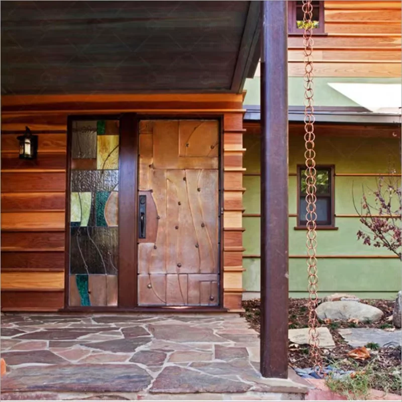 Picture 3: 2.6m Copper Falling Water Diversion Chain Rain Bell Temple Eaves Drainage Chain Homestay Villa Courtyard Garden Rain Guide Chain