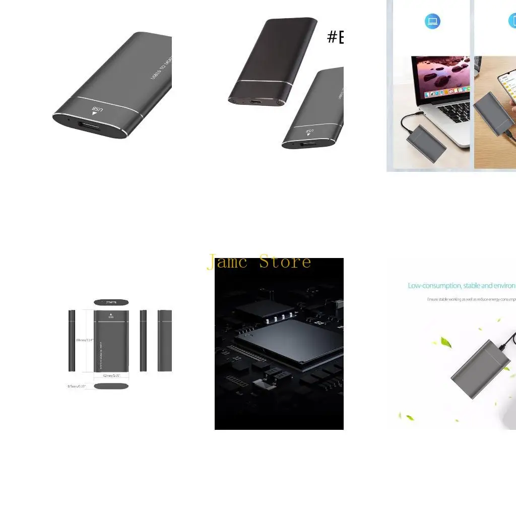 LX0B Hard Drive Box HDD High Speed Transmission HDD Aluminum Alloy Enclosure USB 3.1/USB
