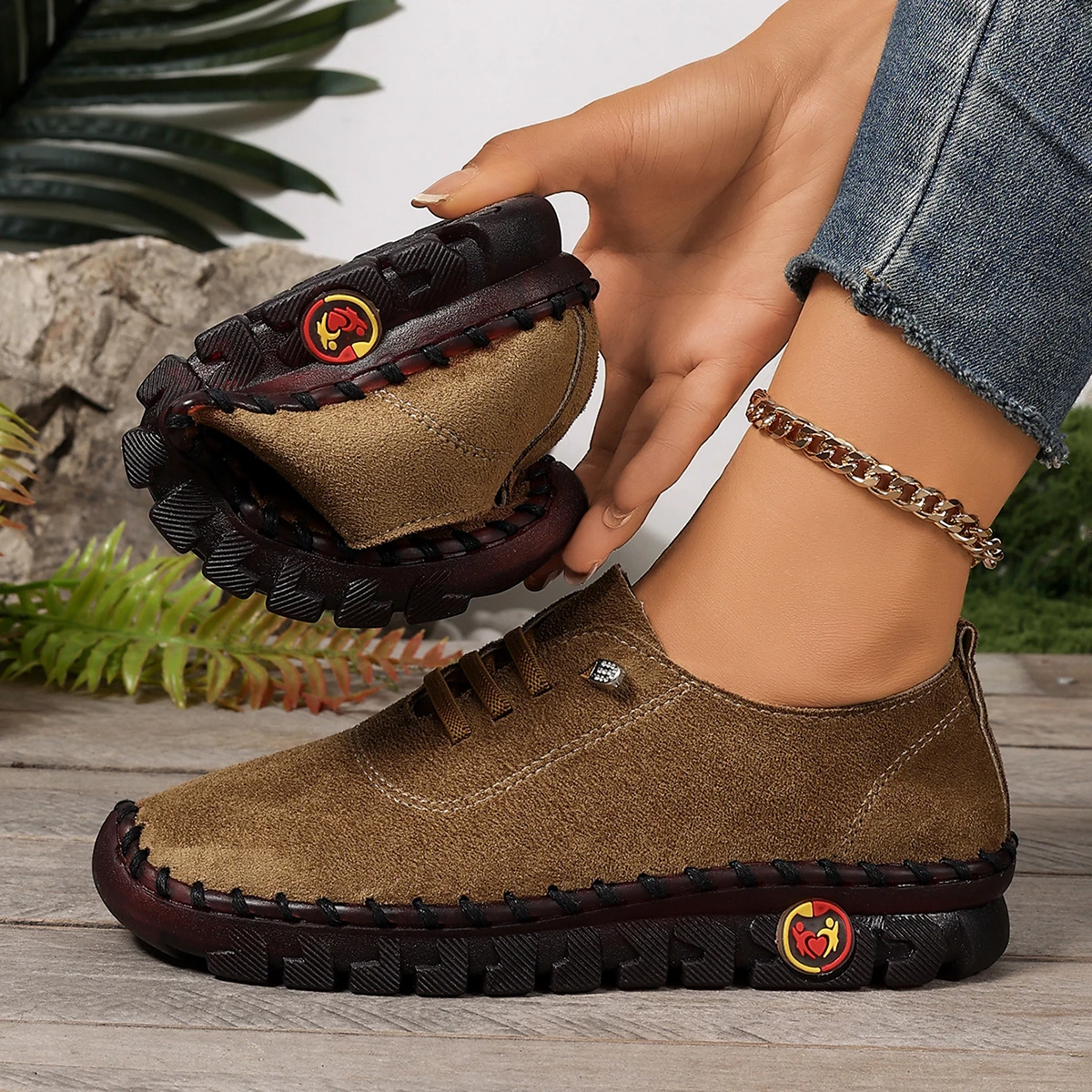 

Women's Flat Shoes Soft Thick Sole High-quality Elegant Retro Barefoot Outdoor Casual Sports Hiking New in Round Toe Comfortable