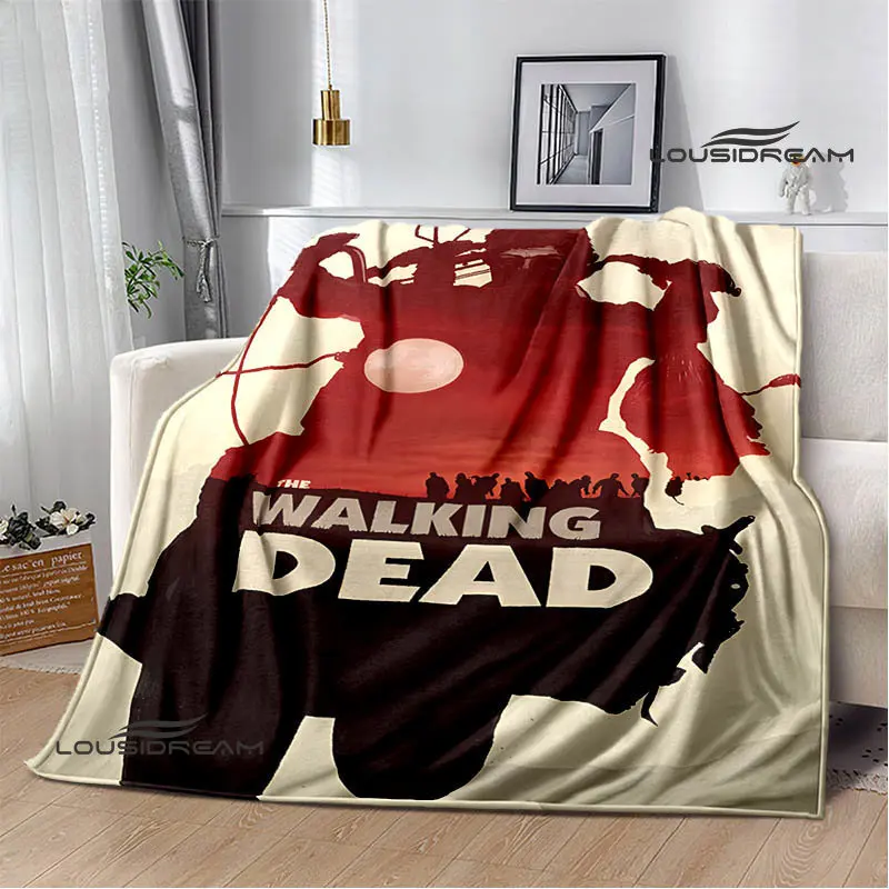 The Walking Dead 3D Printed Blanket Thin Blankets Flannel Soft and Comfortable Home Travel Blankets Birthday Gift