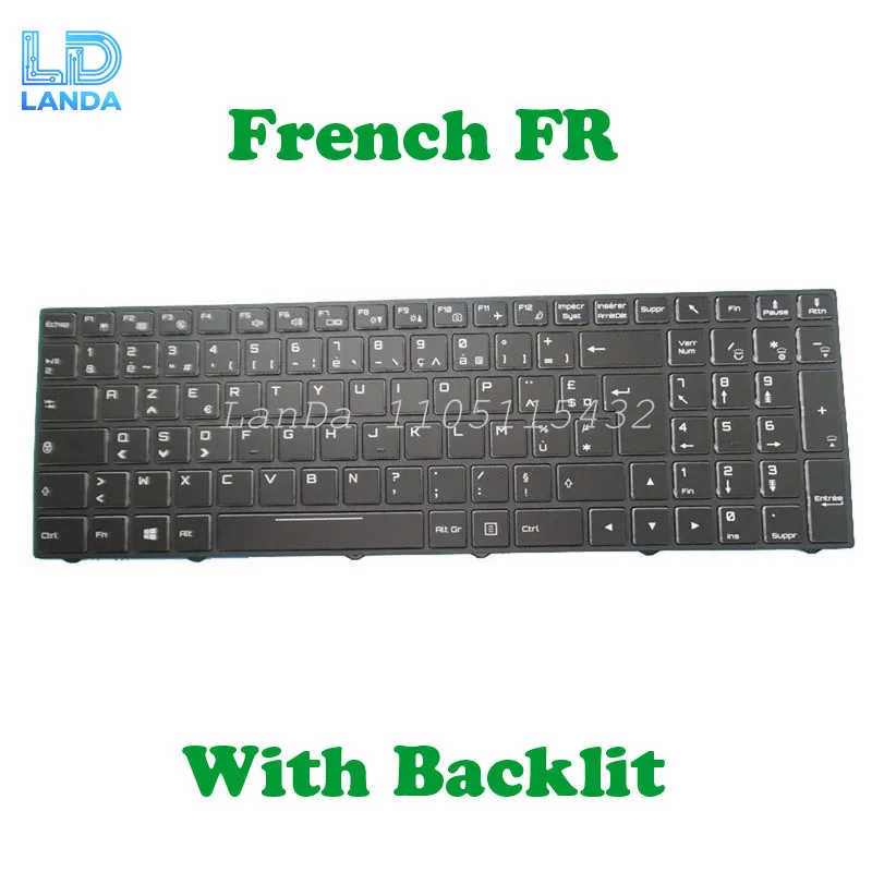 Colourful Backlit Keyboard For CLEVO P960 P970 P960ED P960EF P960EN P960RC P960RD P960RF P960RN P970ED P970EF P970EN P970RC