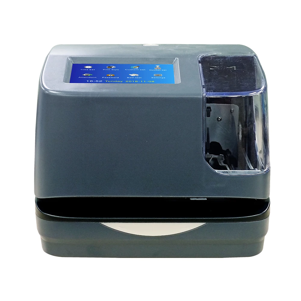 AP50 5-Line Custom Printing Date Document Stamp Time Clocks Dual Red & Black Color Time Stamp Machine