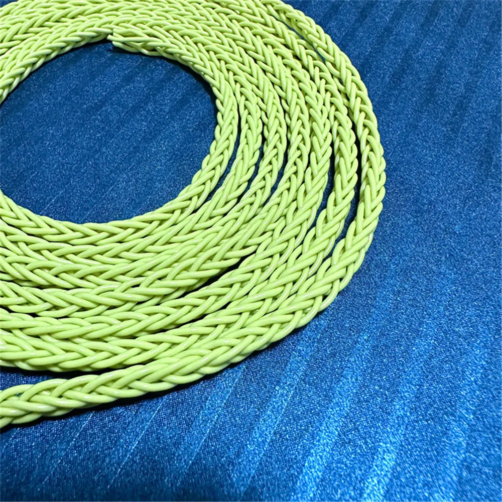 Câble audio en cuivre monocristallin avec support audacieux, câble de document jaune, mise à niveau des écouteurs bricolage, Hong5.3 mm, 504 cœurs, 7N, 8, 1 mètre