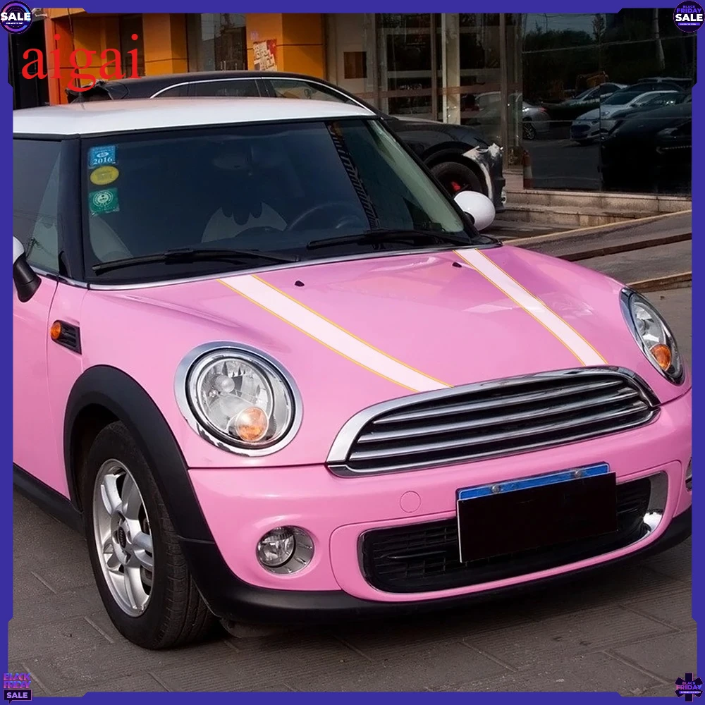 Car Engine Hood Bonnet Sticker Stripes Decals Decor for Mini Cooper S JCW R55 R56 R60 R61 F54 F55 F56 F60 Countryman Accessories