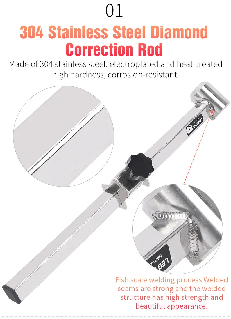 LEBYCLE Bicycle Derailleur Hanger Calibration Tool 304 Stainless Steel Bike Frame Tail Hook Straightener Lifting Lug Pull Tool