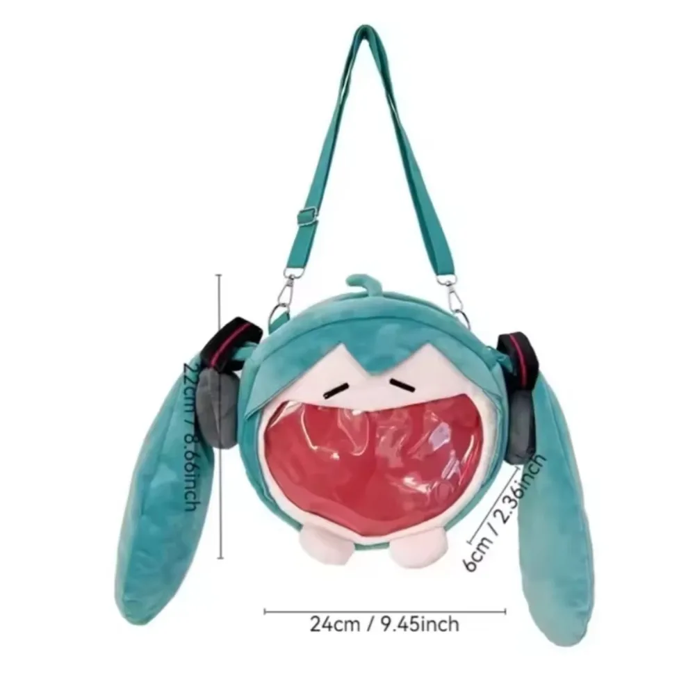 Cute cartoon slung bag, new backpack design. Adorable anime girl plush cartoon style, cute school bag view 2