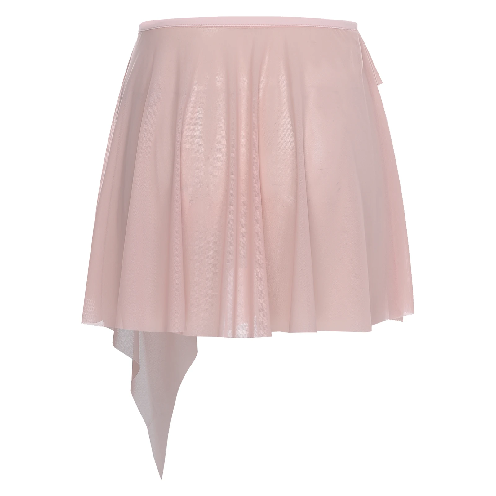 النساء الباليه الرقص تنّورة ملفوفة بقماش شفاف غير النظامية هيم حزام مطاط التستر التنانير لممارسة الرقص الغنائي اللاتينية الحديثة