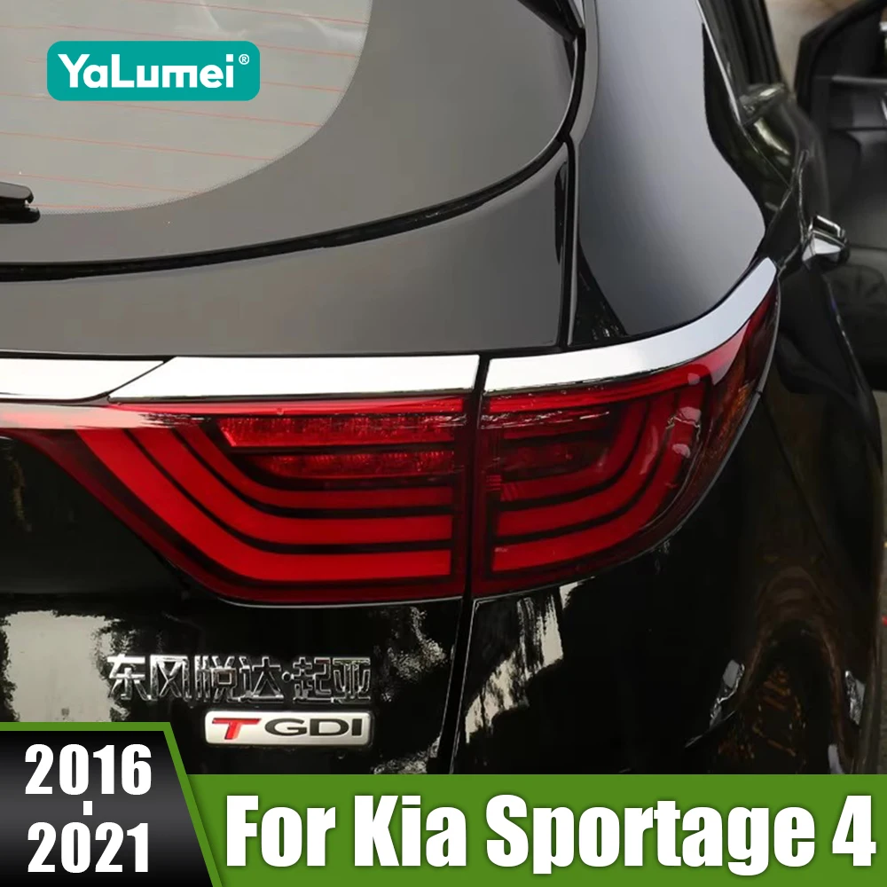 

For Kia Sportage 4 2016 2017 2018 2019 2020 2021 ABS Car Tail Light Eyebrow Cover Anti Scratch Protector Cover Trim Accessories