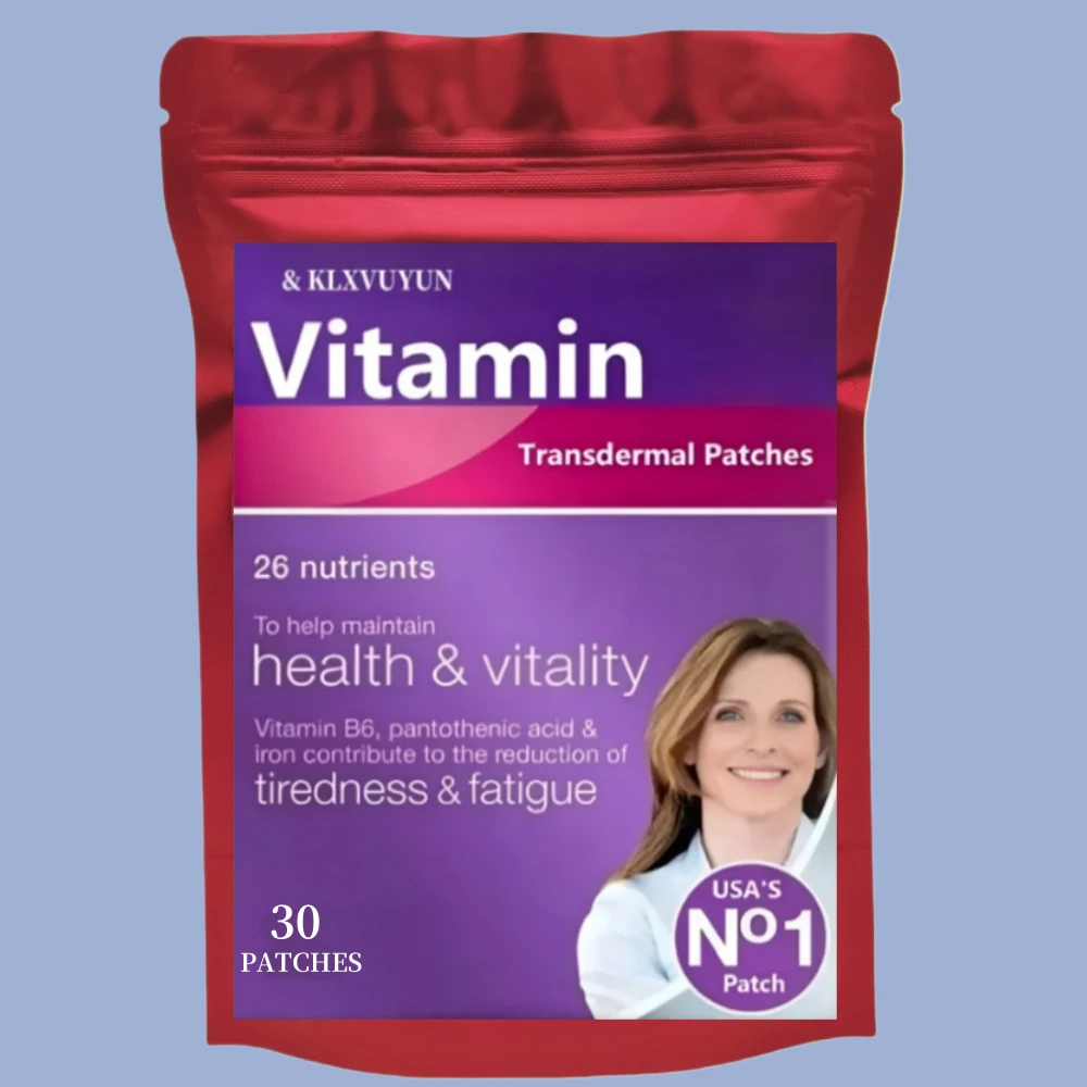 26 patchs transdérmiques nutritionnels, contribution d'acide pantothénique et de fer à la vitamine B6 pour réduire la fatigue et la fatigue