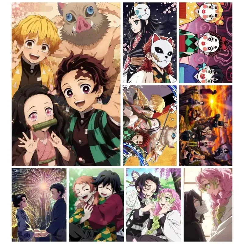 Adult Jigsaw Puzzle 1000 Pieces Puzzle Demon Slayer Kimetsu No Yaiba Anime Puzzle Decorative Painting Exercise Brain Thinking