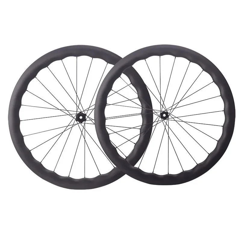 

700C 5045mm Wave Ring Disc Brake Carbon Wheels Center Lock/6 Bolt Road Bike Wheels UCI Quality Road Racing Wheelset