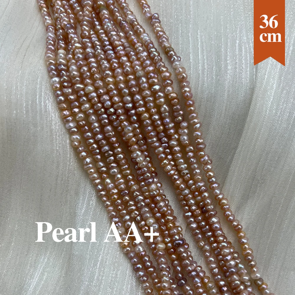 Candy Color Natural Freshwater Pearl Beads 3-4mm Small Pearl Loose Spacer Beaded for Making DIY Jewerly Necklace Bracelet 36cm