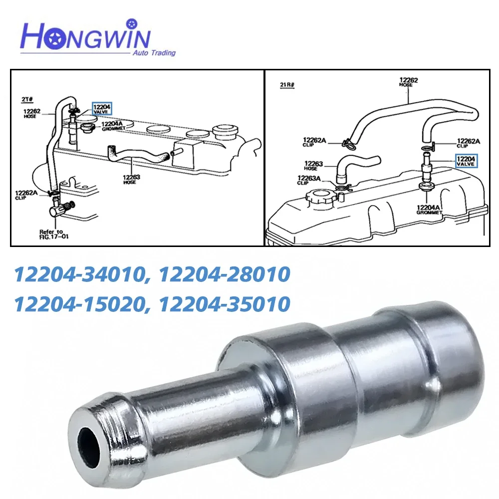 

Клапан 1/5/10 PCV подходит для Toyota Carina 77-81 Celica Pickup 4Runner Land Cruiser T100 12204-35010 12204-34010 12204-28010 1220415020