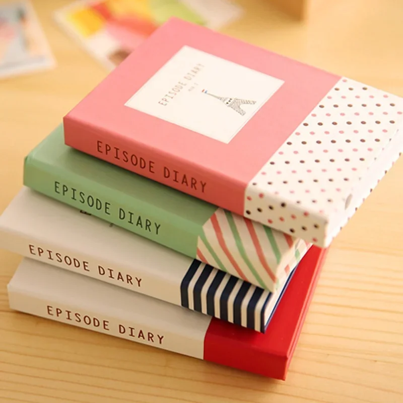 1Pcs Colorful Sticky Notes Notebook Memo Pad Bookmark Paper Sticker Notepad Office Stationery Pen Random Color