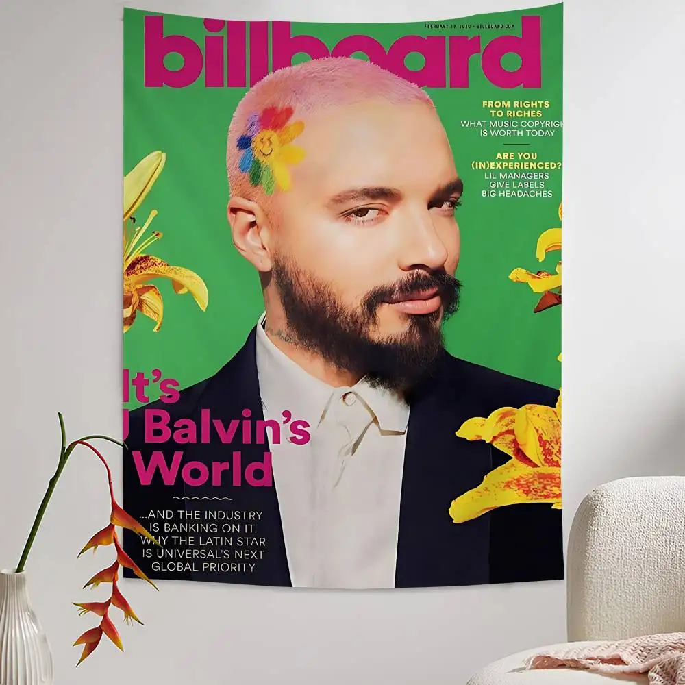 Popular J-J Balvin Singer Printed Large Wall Tapestry Indian Buddha Wall Decoration Witchcraft Bohemian Hippie Wall Art Decor