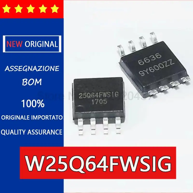 W25Q64 W25Q64FWSIG W25Q64FWSSIG 1.8V  Low voltage 8M  SOP8 8 m FLASH FLASH routing update, memory chips