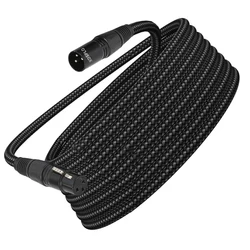 XDSPLO Cable XLR Male to Female 3 Pin Balanced Patch Cord For Studio Recording , Live Production,DMX-Lights, Recording, Sp