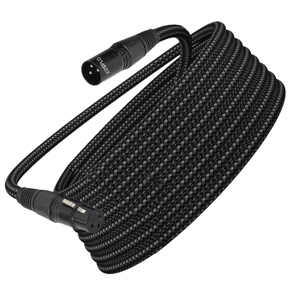 XDSPLO Cable XLR Male to  Female 3 Pin Balanced Patch Cord  For Studio Recording , Live Production,DMX-Lights, Recording, Sp