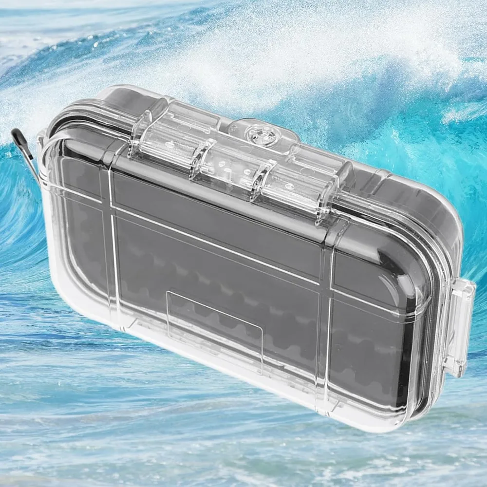 Waterproof Dry Box Protective Case, IP67 Water Resistant Portable Micro Case Watertight Storage Box for Phones, Knives, Wallets, Watches, Transparent, Small view 4