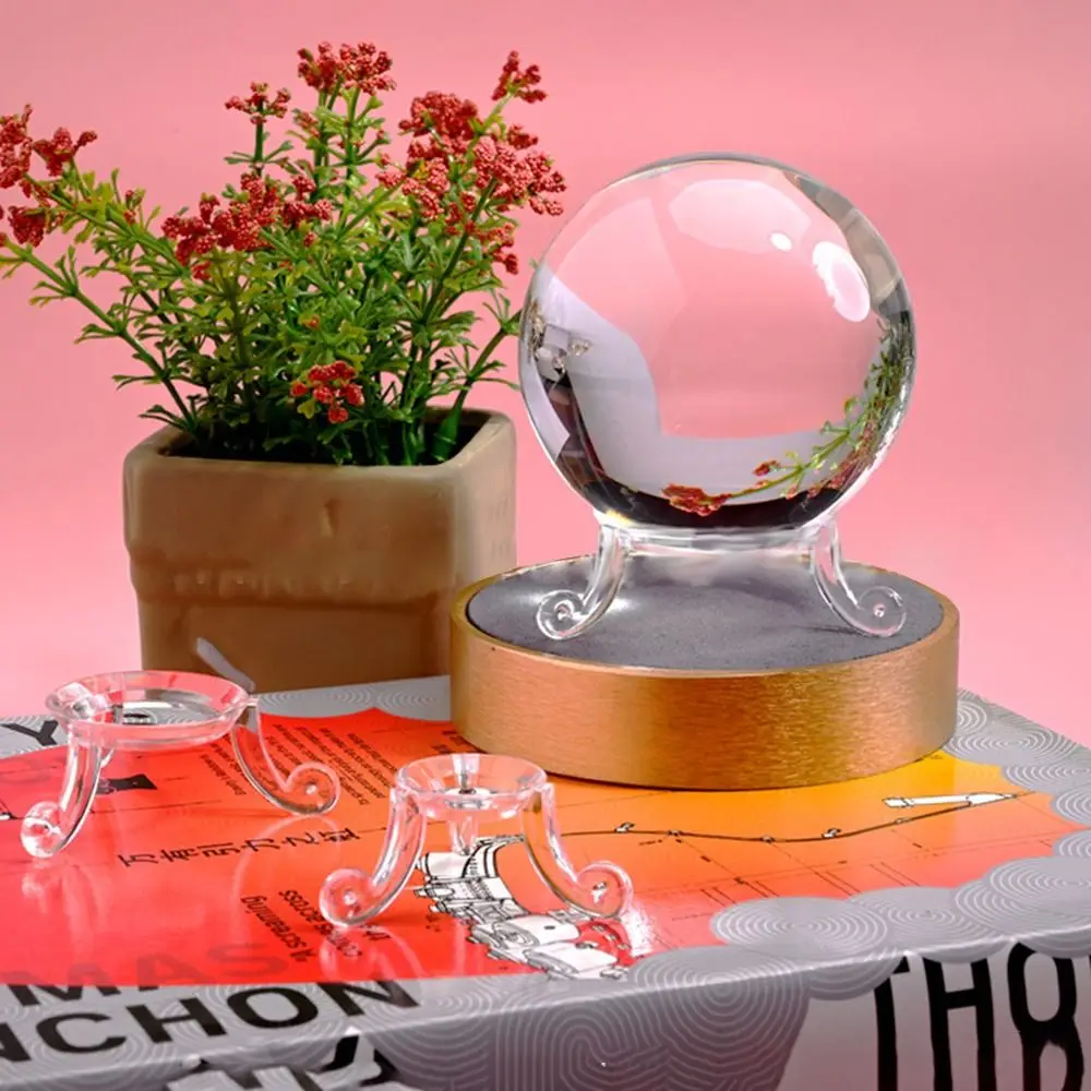 Acrylic Transparent Crystal Ball Base Crystal Sphere Holder Ball Display Stand Glass Holder Clear Supporter Home Decoration - Detail 1