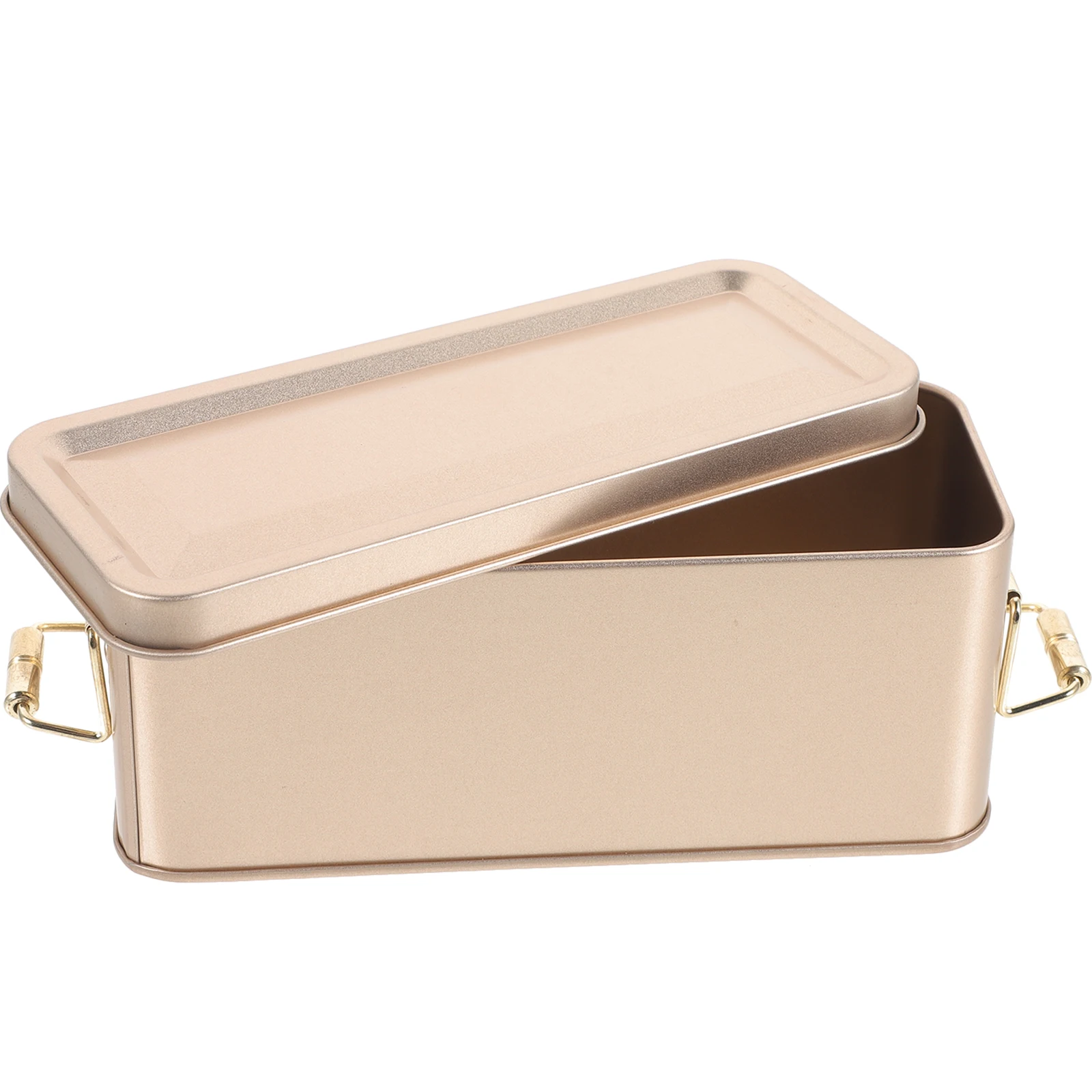 

Silver Rectangular Buckle Tin Boxes for Cookies Biscuits Candy Wrapping Iron Box Packaging holiday baking gingerbread travel