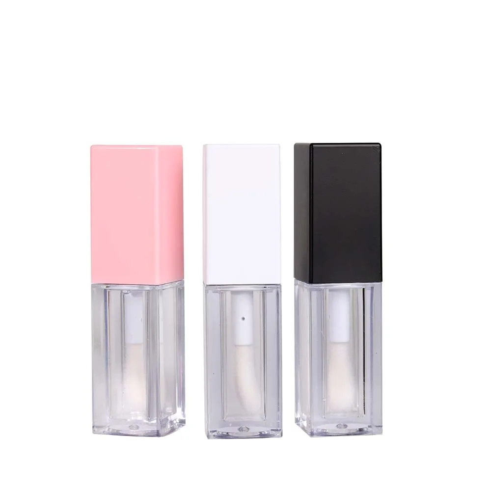 New 5ml Square Lip gloss Tubes Big Brush Cosmetic Containers Wholesale Makeup Beauty Lipstick Lip Balm Packing Bottles