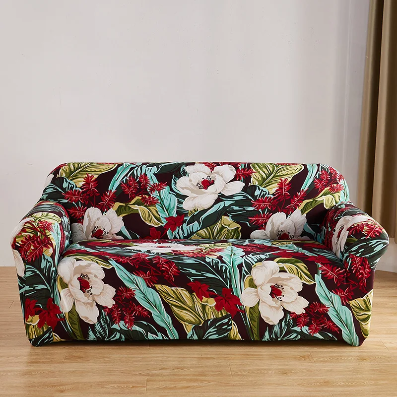 High Elasticity Dust-Proof Printed Sofa Cover Anti Slip Anti Cat Scratch Couch Slipcover Easy-Care Cloth Towel for Four Seasons