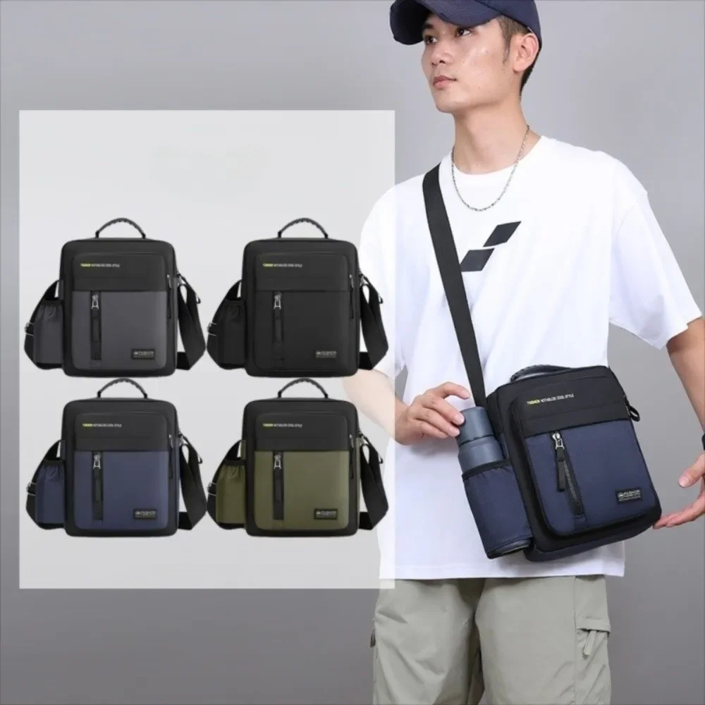 

High Quality Casual Men's Single-Shoulder Bag Multiple interlayers Waterproof Crossbody Bag Large Capacity Messenger Bag Unisex