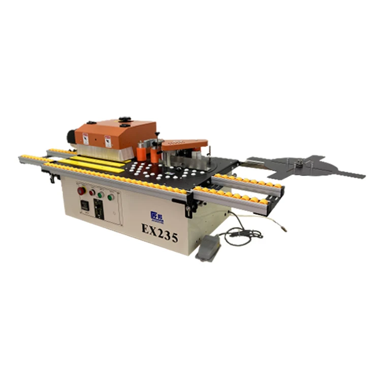 For Wood Furniture Customized PVC Polishing Edge Banding Machine With Light Double Rubber Cover