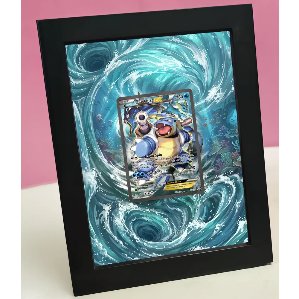 Anime Art Display for Empoleon Charizard Gengar Zekrom Blastoise Mewtwo Game Card Protective Case Ptcg Storage Box Photo Frame view 6