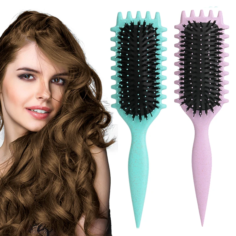 

Щетки для укладки Salon Curls Define: расческа из щетины кабана для парикмахерских, распутывающая волосы, для домашнего использования, инструменты и аксессуары для укладки