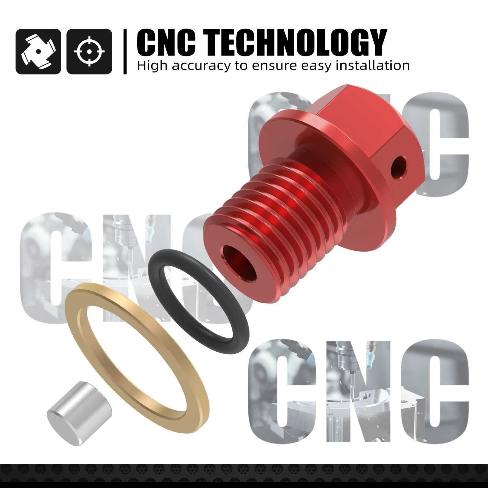 M12x1.5Magnetic Oil Drain Plug Bolt For Honda CB1000R ST1100 CB400 F/ SF CB250F/R CB300F/R CB500F/X/R CB650F NC700 750 VFR800 view 6
