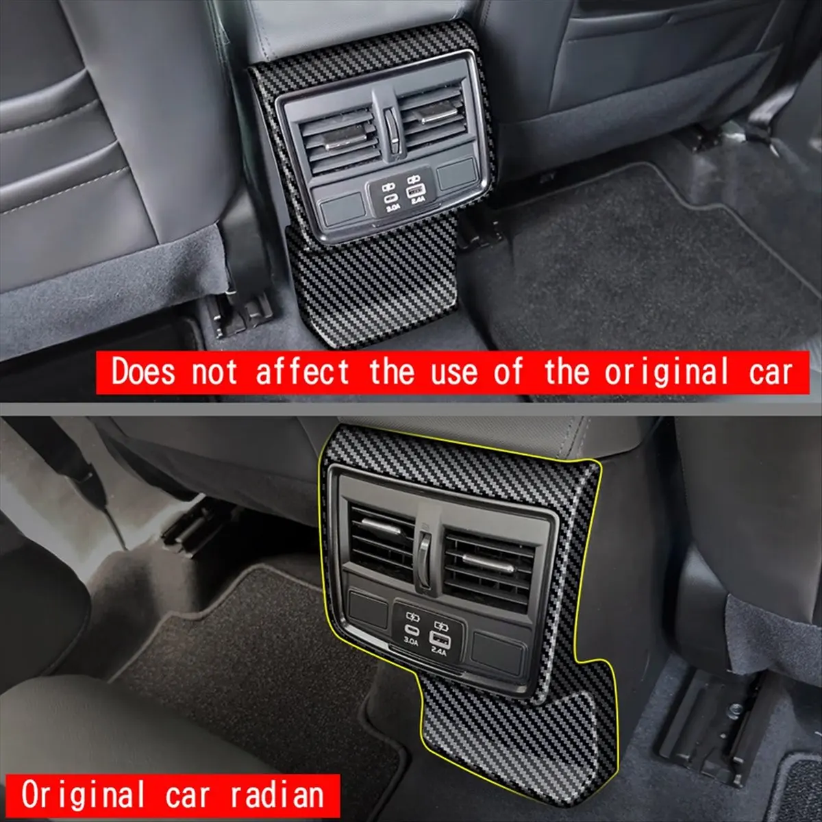 Super Sale Car Rear Air Conditioner Trim Cover Back Row Anti-Kick Panel for Subaru Forester 2025 LHD Interior Accessories,A