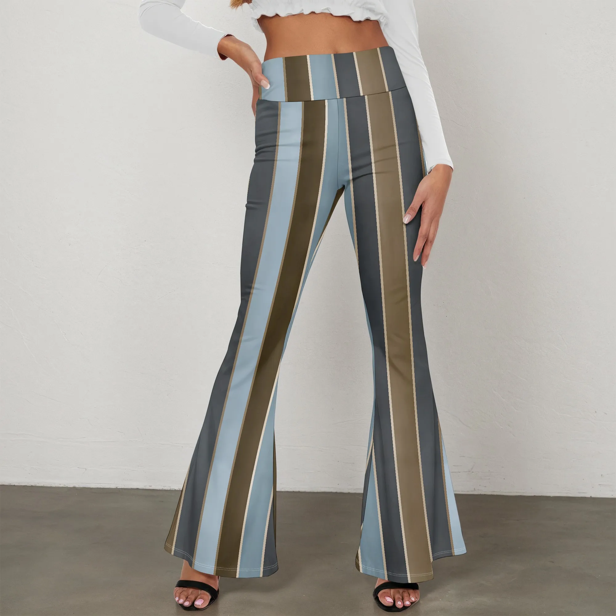 Çizgili Yüksek Bel İspanyol Pa - Wide Leg Trouser 70S incelemesi ve fiyatı