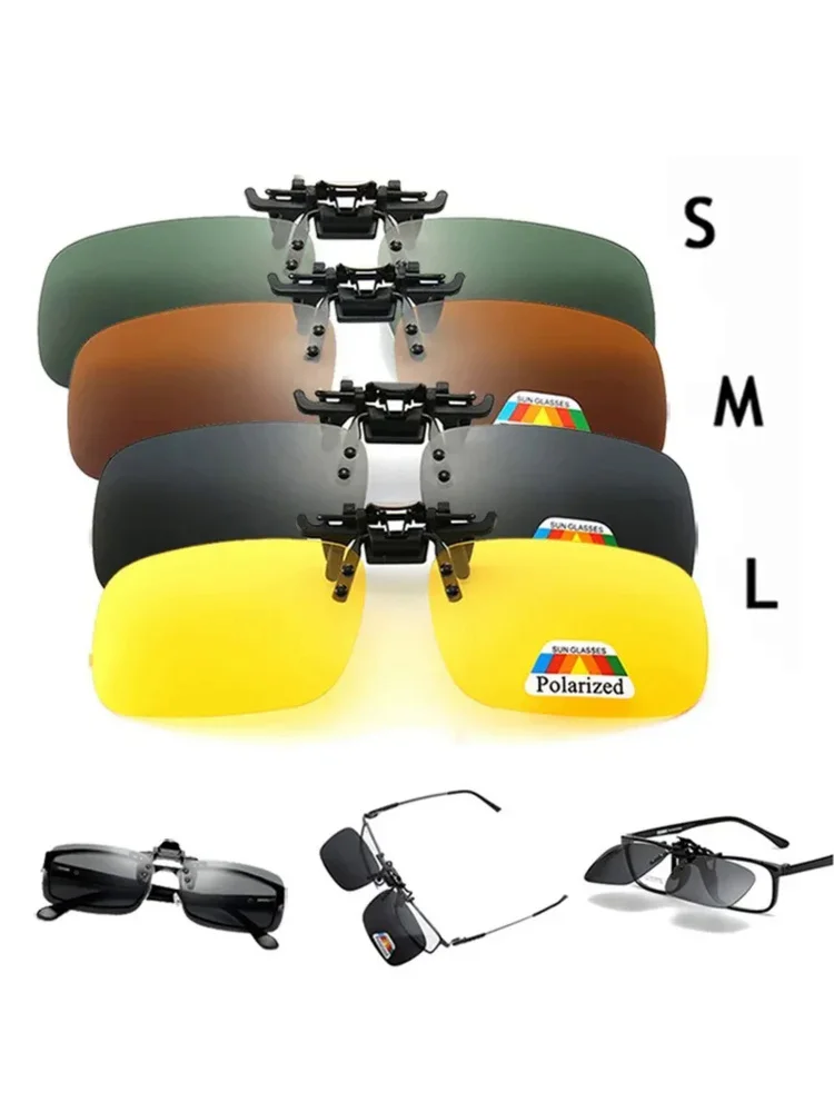AliExpress NONE Polarized Sunglasses Clips Glasses Clip Driving Night Vision Eyeglasses UV400 Outdoor Shades High Definition Sun Glasses Clips