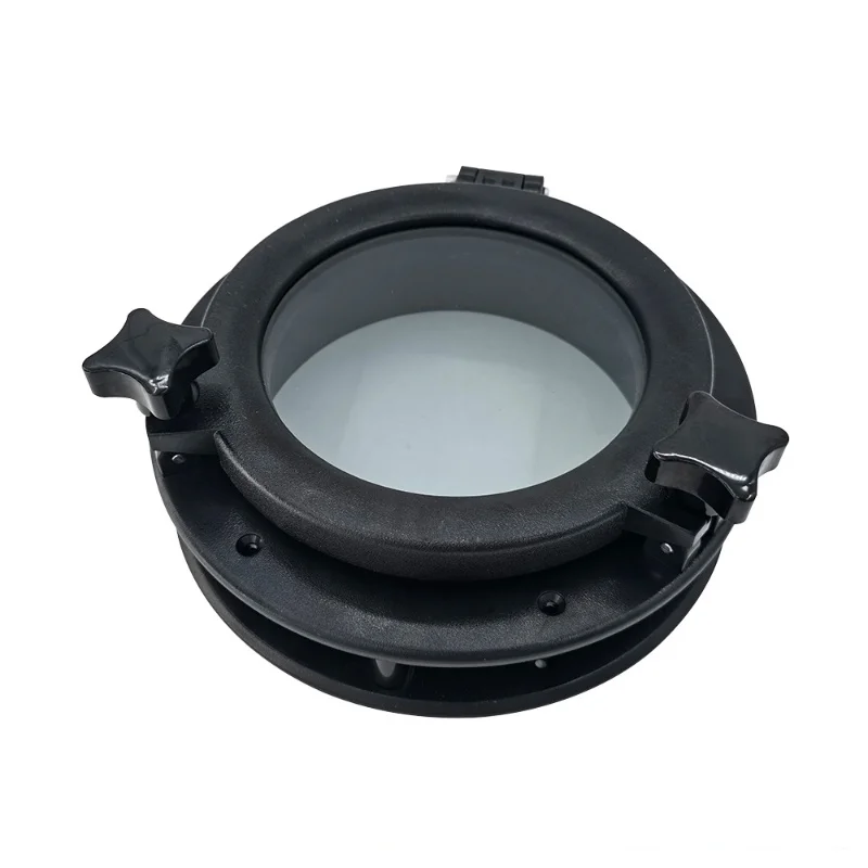 ISURE MARINE 블랙 원형 포트 창 방폭 요트 선박 포트 창 채광창 장식 창 선박 액세서리