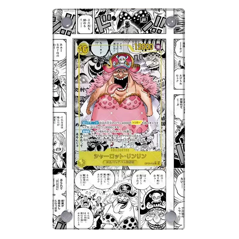One Piece Monkey D. Luffy Card Display Stand Anime Game Hancock UTA Perospero White Beard Collection Card Photo Frame Gift view 5