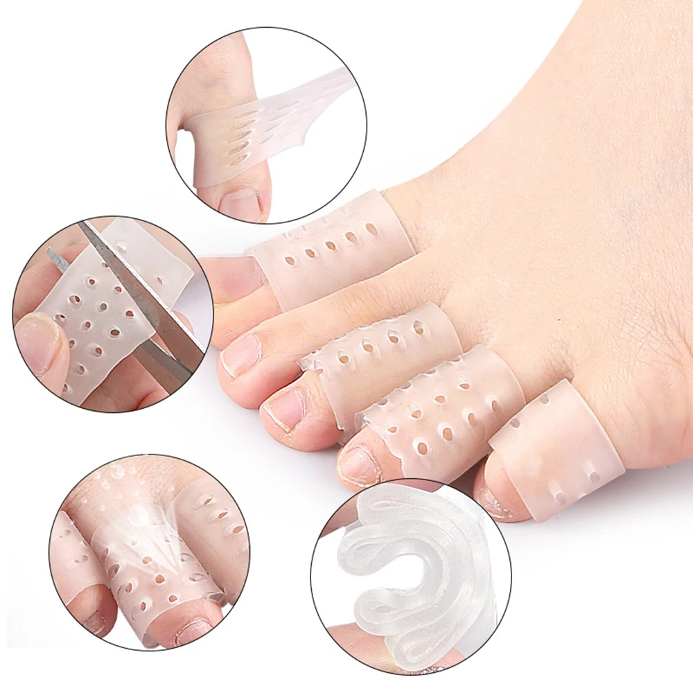 

Silicone Toe Separator Anti-Friction Breathable Toe Protector Bunion Corrector Pedicure Toe Tube Protect Toe From Corns Blisters