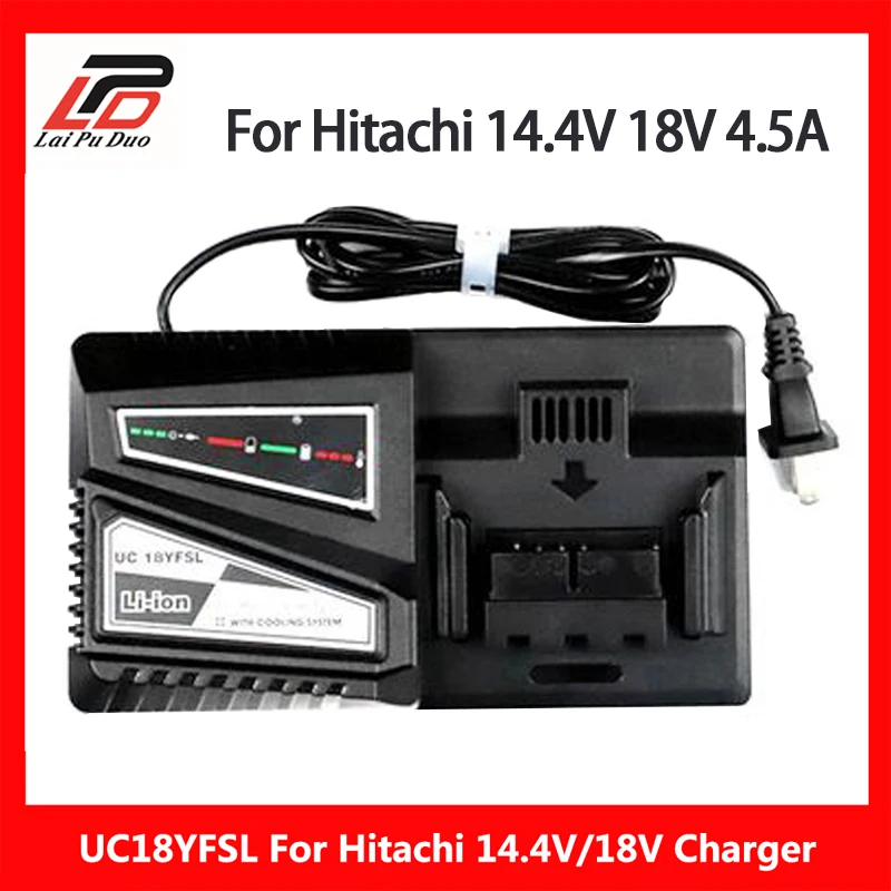 Lithium Battery Carregador Mais Rápido Carregador de Bateria Carga 4.5a Atual para Hitachi 14.4v 18v Bsl1415 Bsl1420 Series Tool Uc18yfsl