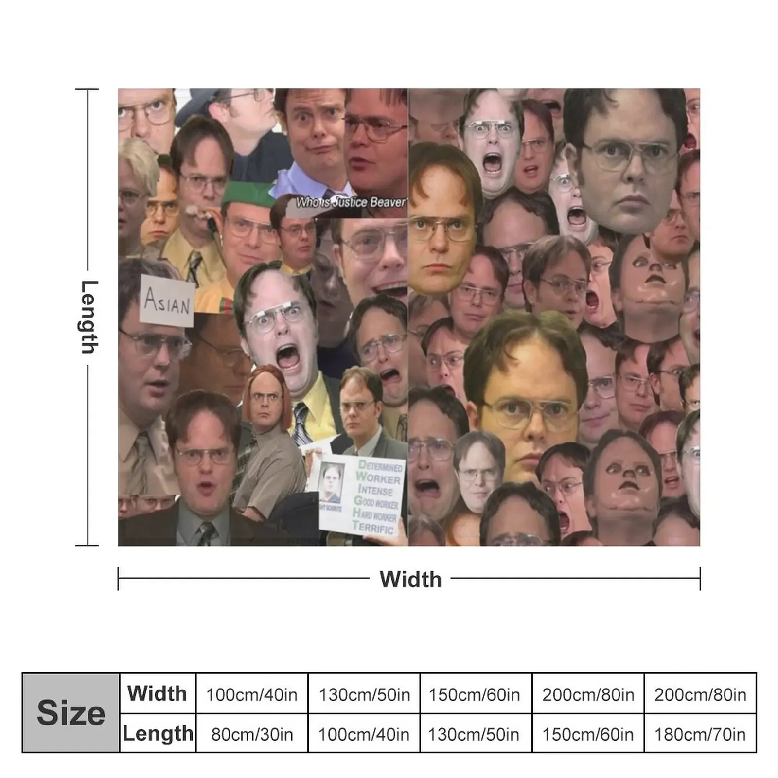 Dwight Schrute - The Office Throw Blanket Plaid on the sofa Tourist Travel Personalized Gift Blankets