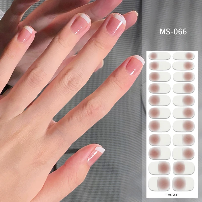 22 Pcs Convenient and Fast Gel Nail Sticker 3d Printed Nail Art Christmas Nail Stickers not need uv lamp